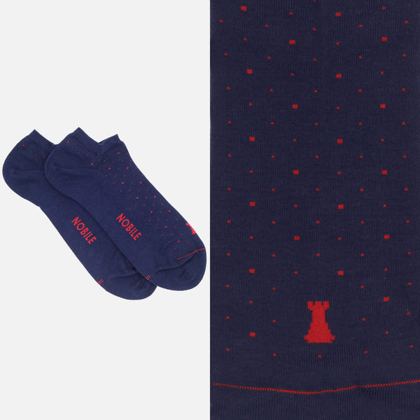 Pure Makò Cotton Ankle Socks - Polka Dots 