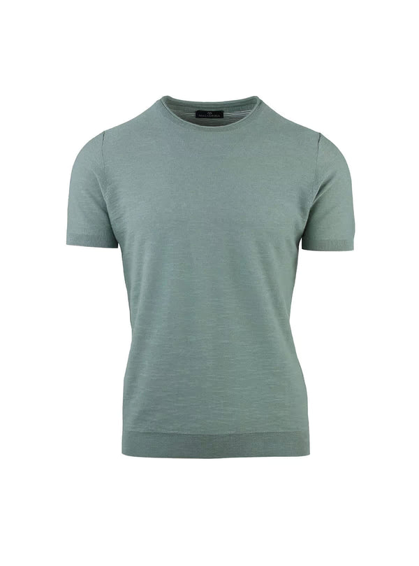 CREW NECK IN COTTON LINEN KNITTED