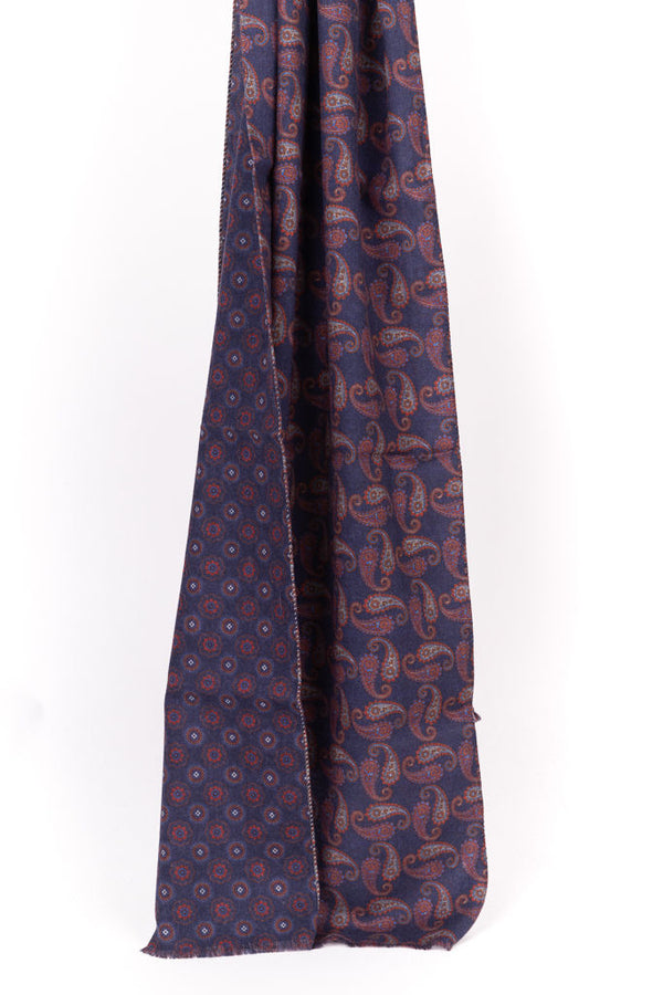 Purple pure wool scarf