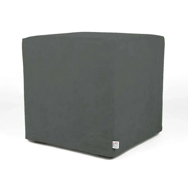CUBE 55, Cotton Cube Footrest Pouf with Feet 55x55 h 42