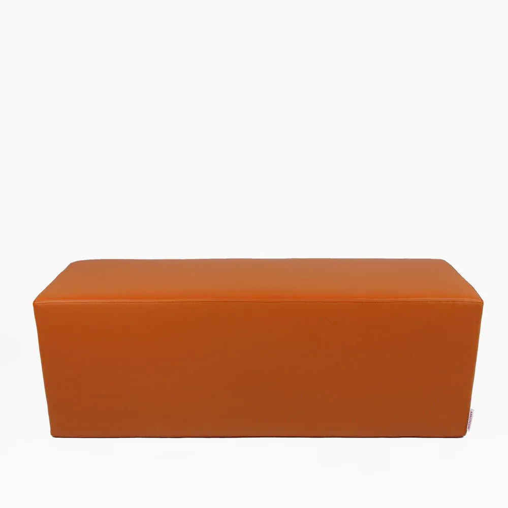 HORIZON 84, Pouf Bench Footrest in Removable Eco-Leather 84x42 h 42