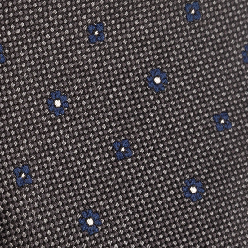 Pure silk tie with little flowers