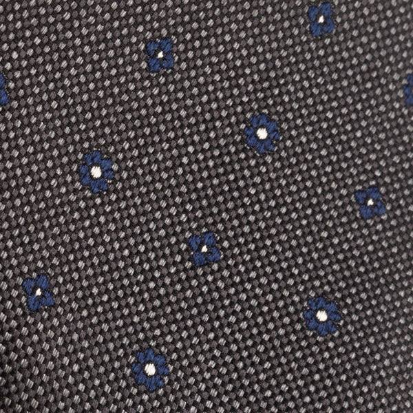Pure silk tie with little flowers