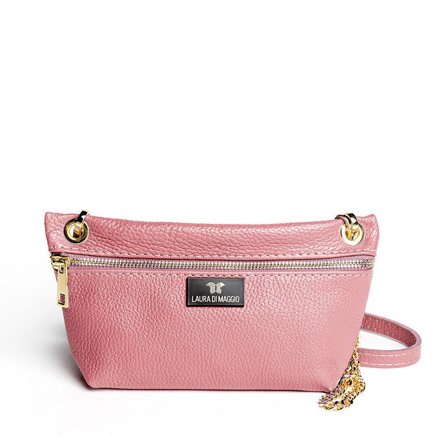 MILLI - Mauve Dollar Leather Pouch