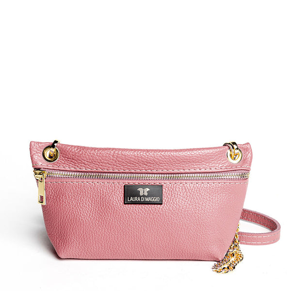 MILLI - Mauve Dollar Leather Pouch