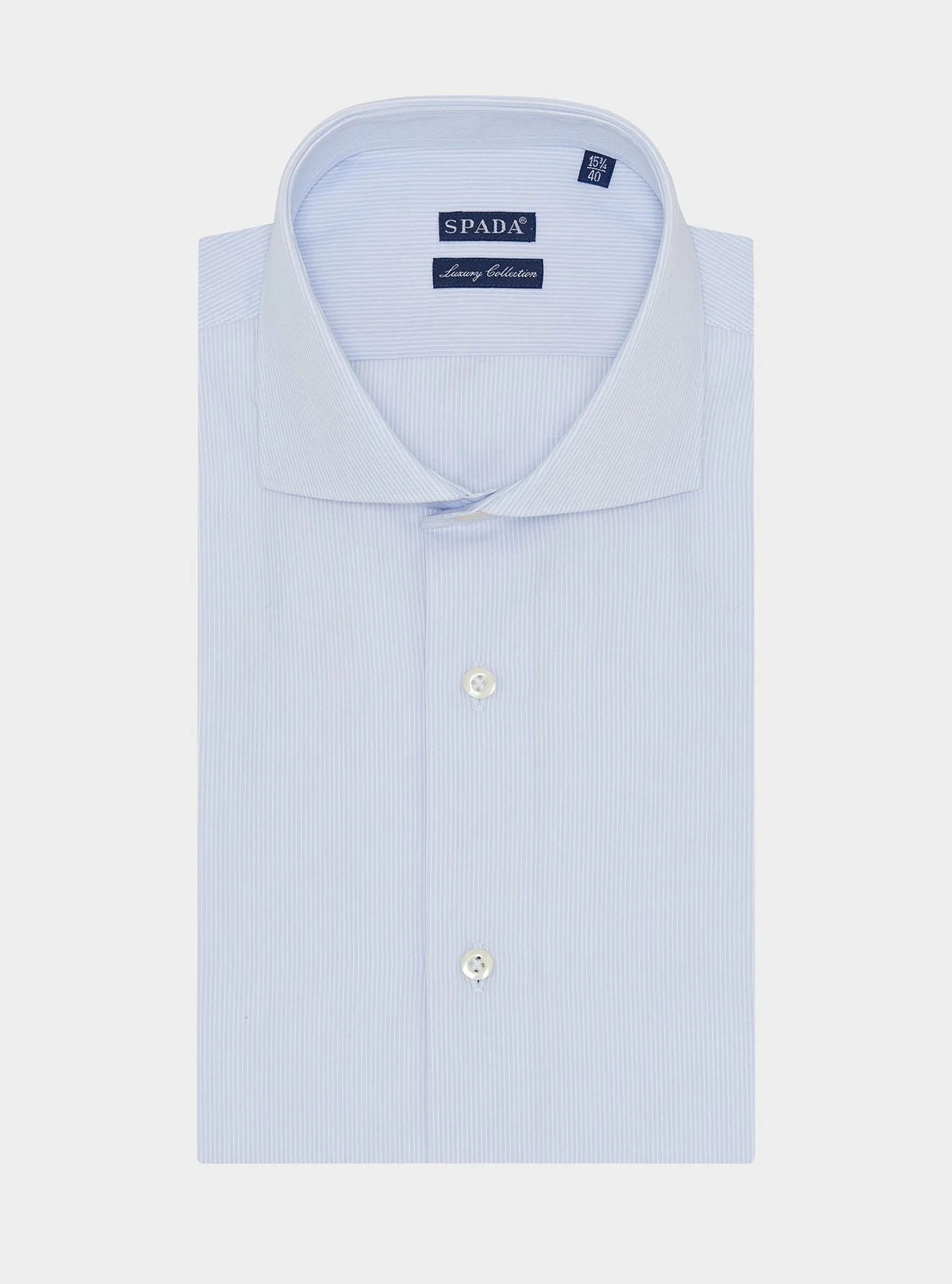 Camicia collo francese in cotone a righe