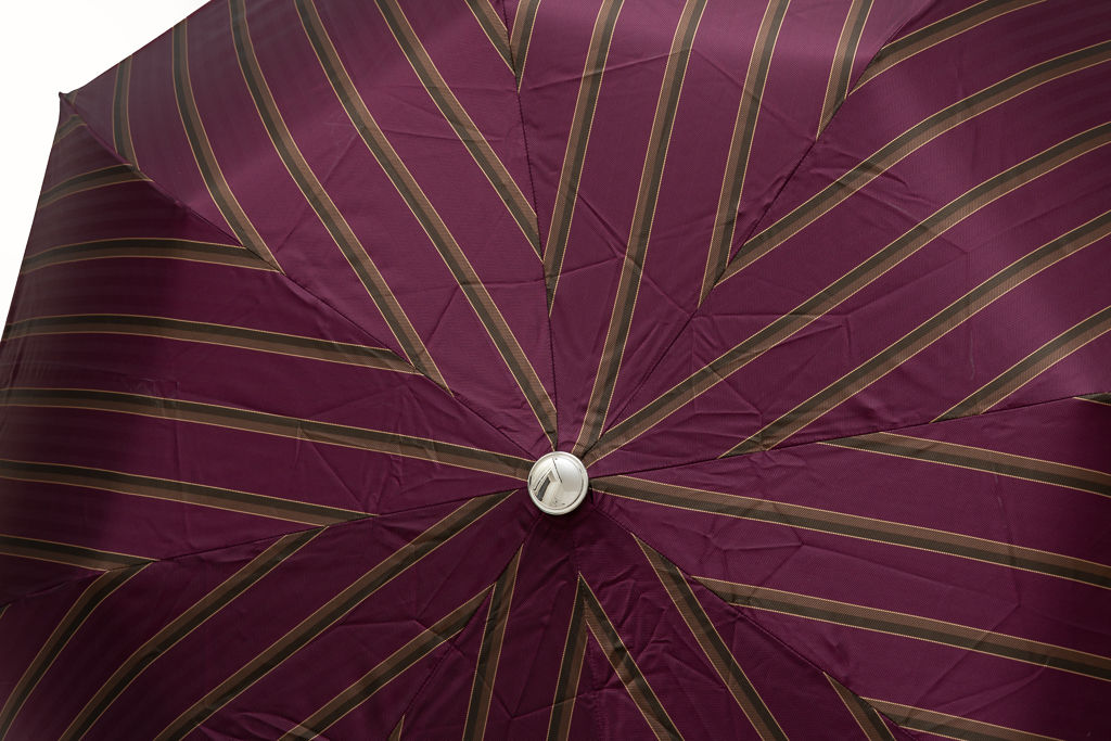 Mario Talarico Folding Umbrella Purple Striped Lemon Handle