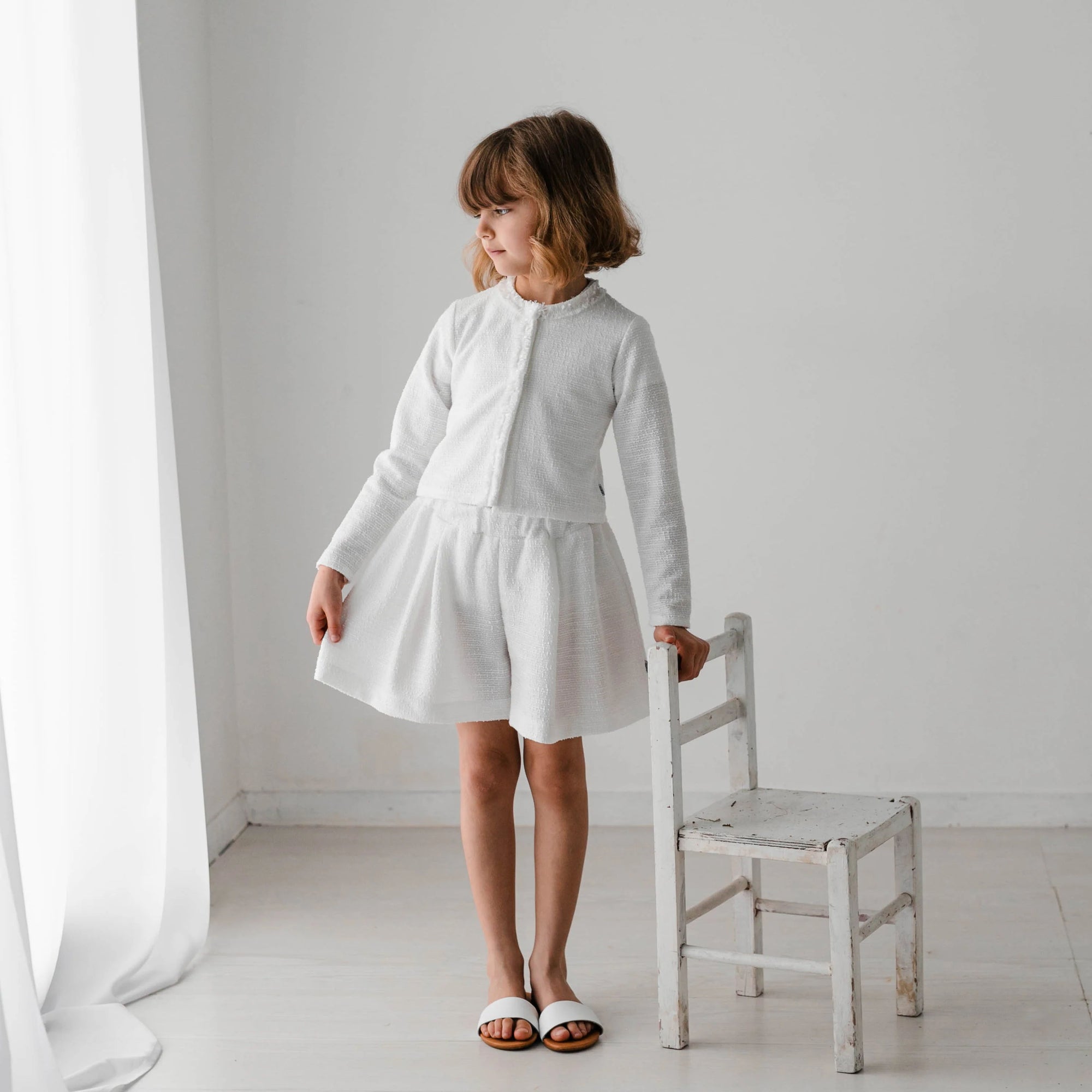 CHANEL-TYPE FABRIC BERMUDA