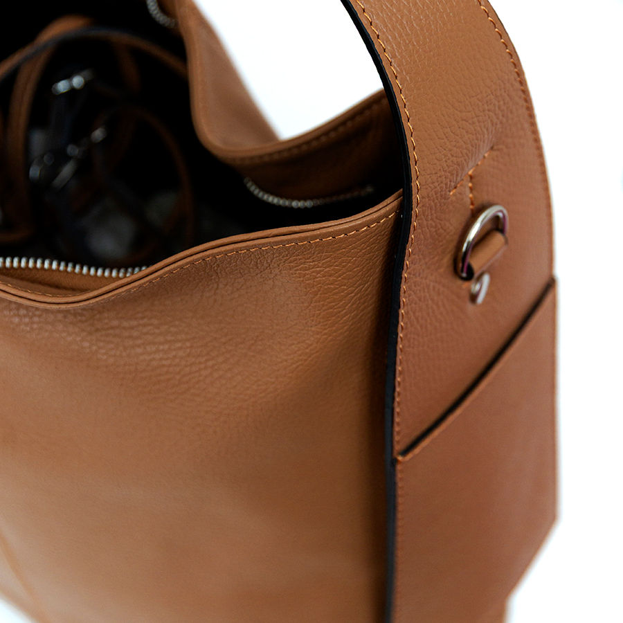 OTTA - Sacca con tasche in pelle cuoio