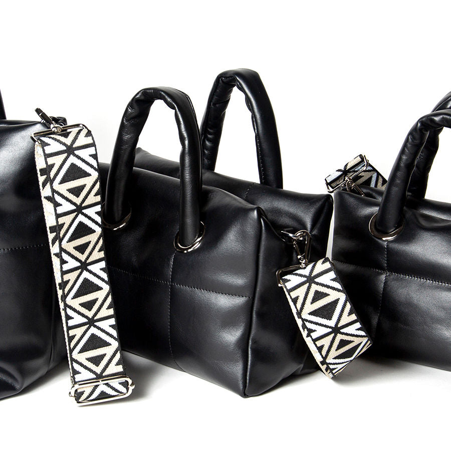 GIOY BIG - Tote bag in nappa trapuntata nera