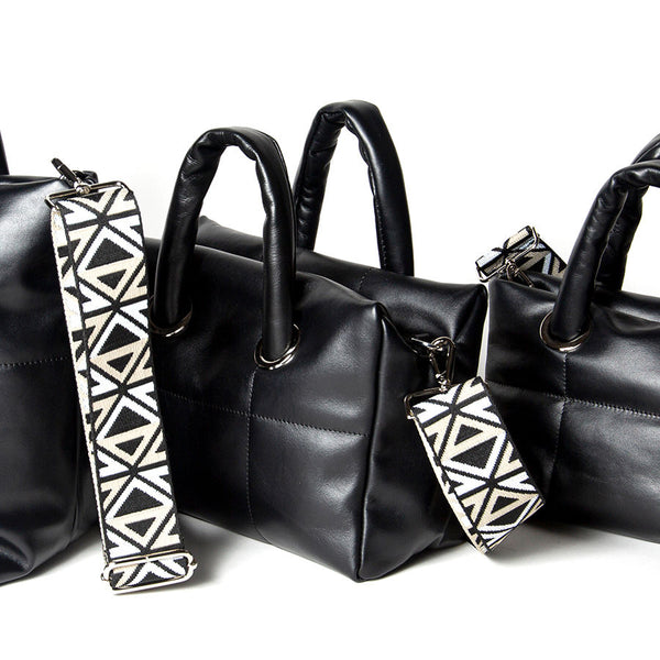 GIOY BIG - Tote bag in nappa trapuntata nera