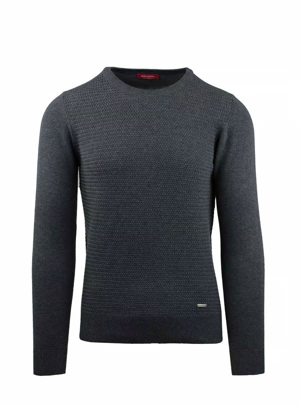 WOVEN RIB CREW NECK