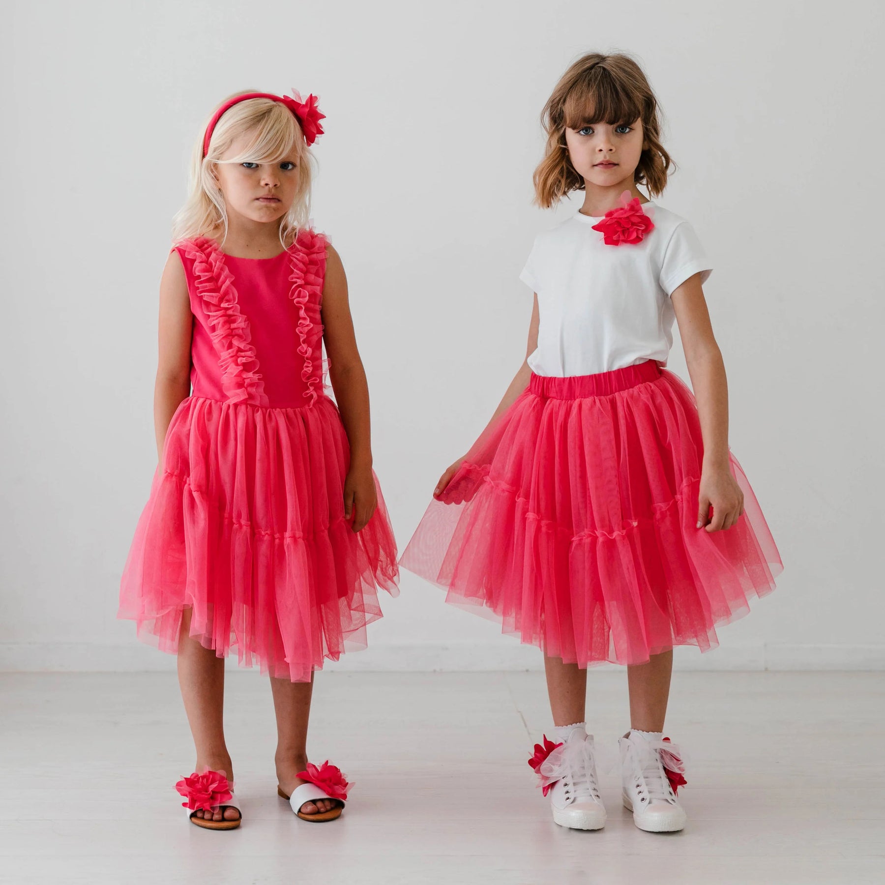 ABITO IN VISCOSA E TULLE