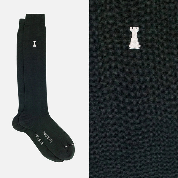 Federico II - Long solid color sock