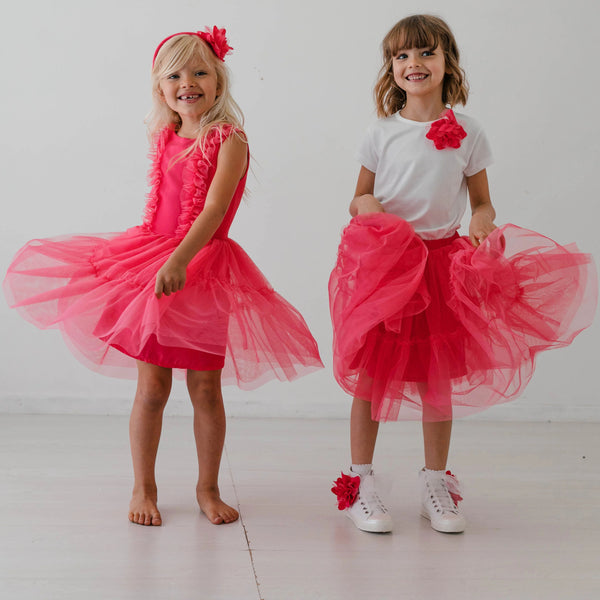 ABITO IN VISCOSA E TULLE