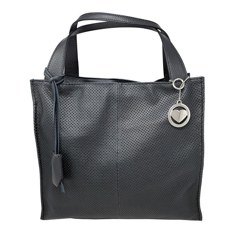 Women's Handbag Shopper Perforated Leather - Volterra K005. 