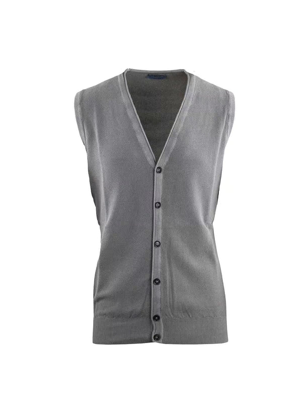 VEST WITH RICE STITCH BUTTONS
