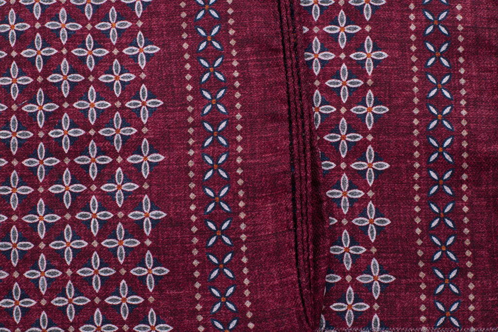 Red pure silk scarf