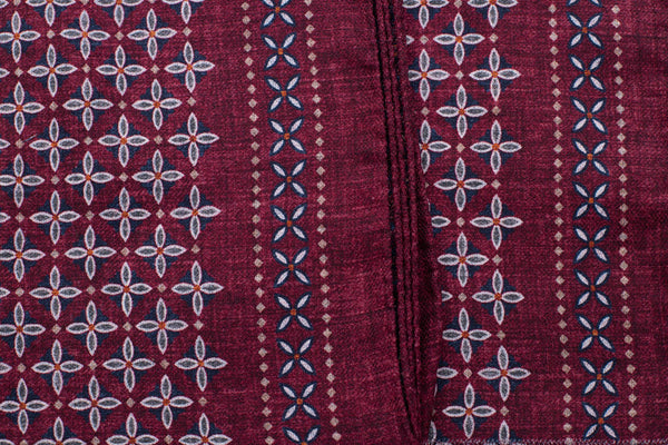 Red pure silk scarf