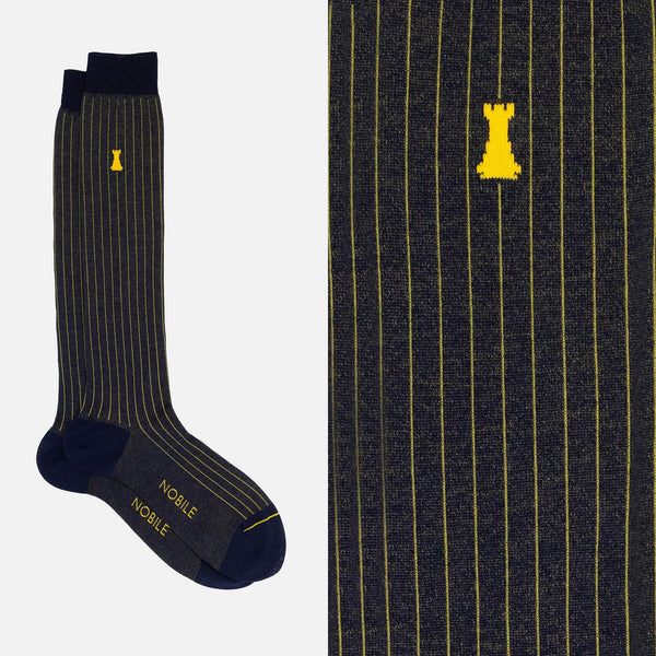 Julius Caesar - Long sock with very fine ribs