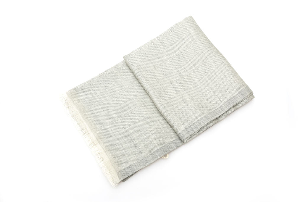 Sciarpa grigia cashmere misto seta