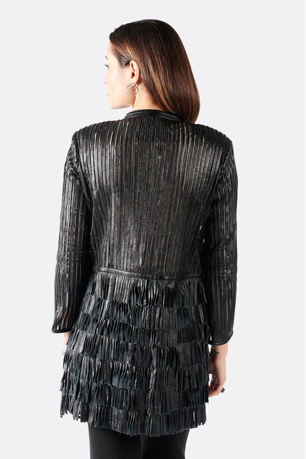 Giacca Frange Borchie e Zip