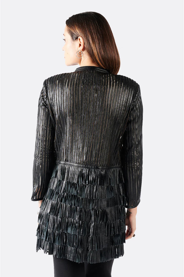 Giacca Frange Borchie e Zip
