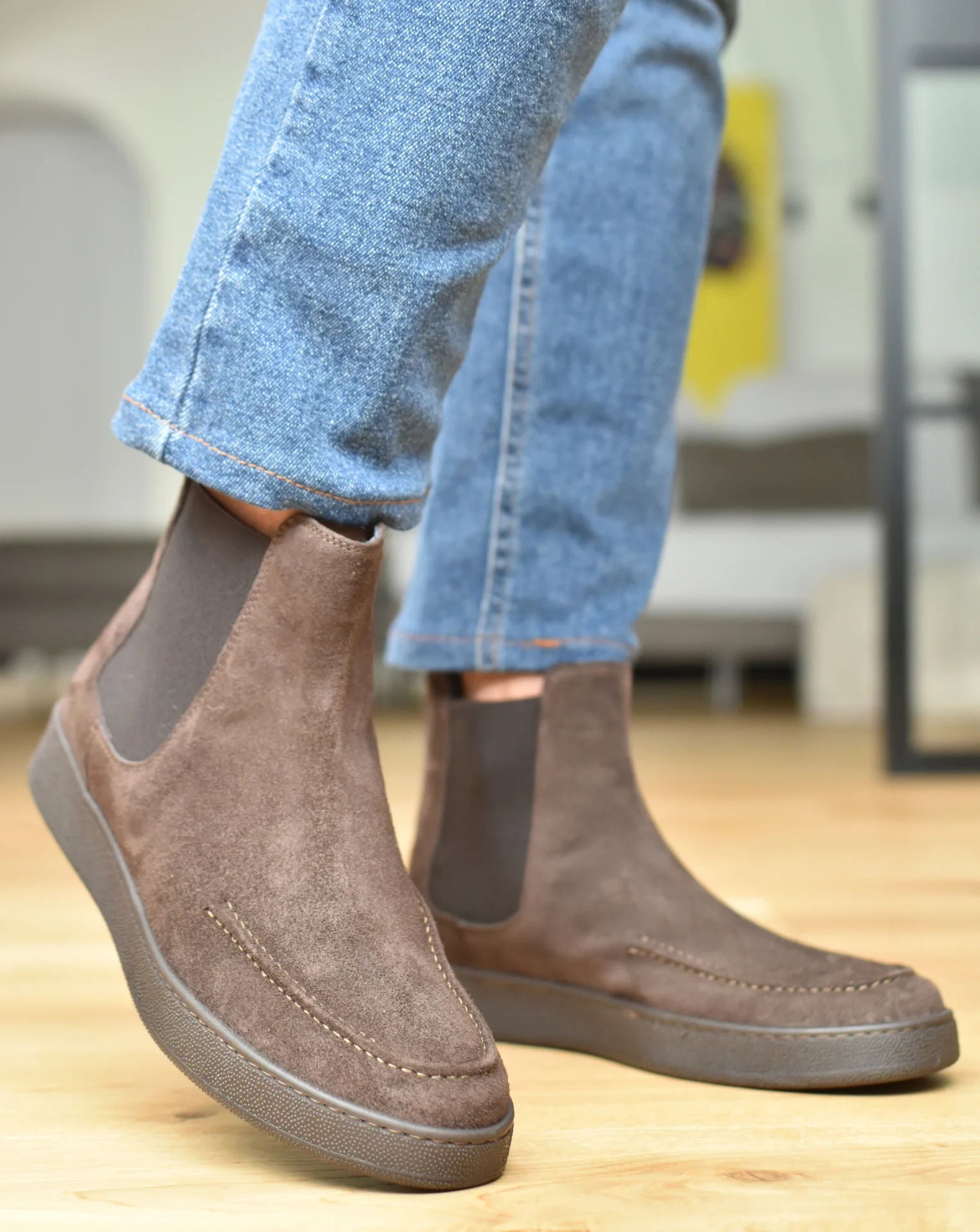 Curtain - Brown Suede