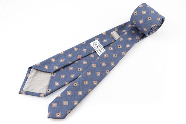 Pure wool denim tie
