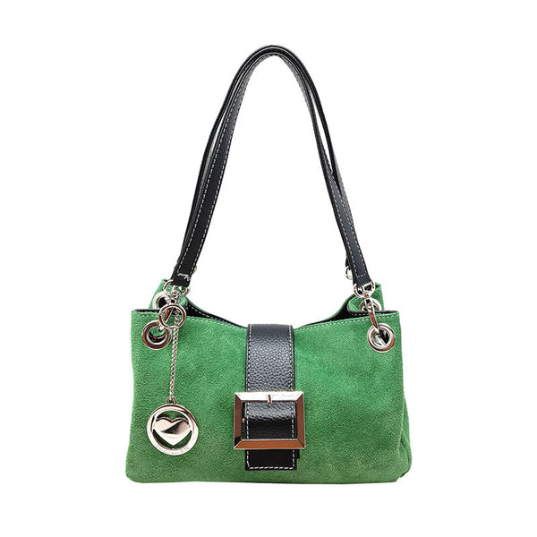 Women's Hand Clutch in 100% Suede Leather - 27x18x12 cm - 10027 