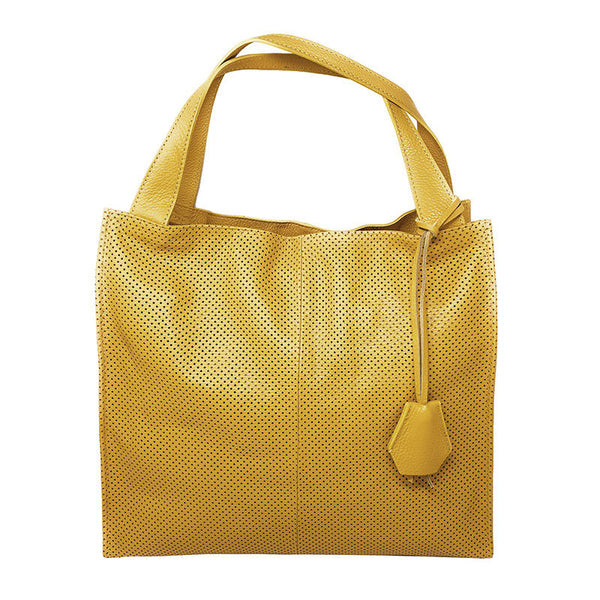 Women's Handbag Shopper Perforated Leather - Volterra K005. 