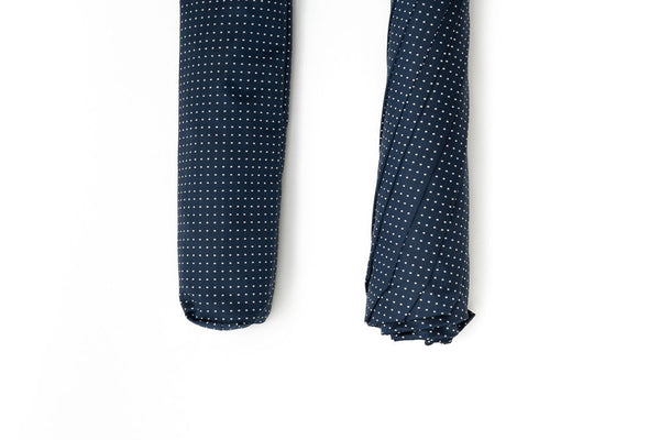 Mario Talarico blue polka dot foldable umbrella with lemon handle