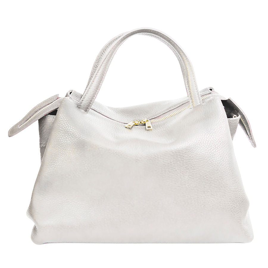 EMMA BIG - Bauletto in pelle nappa ghiaccio