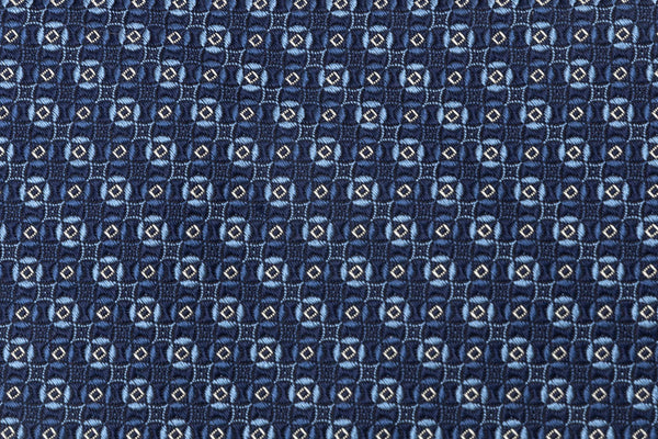 Micro-patterned blue tie in pure silk
