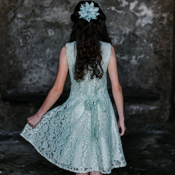 GREEN LACE DRESS