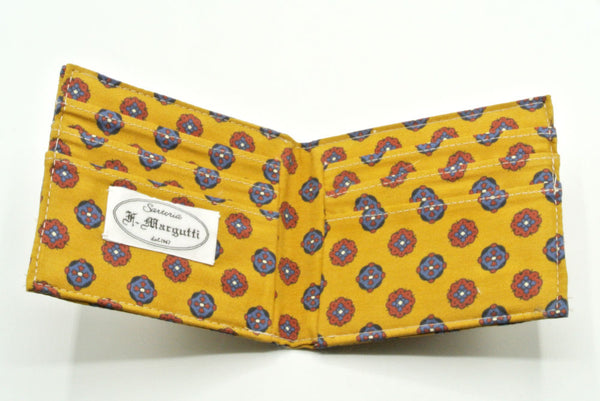 Mustard pure silk card holder