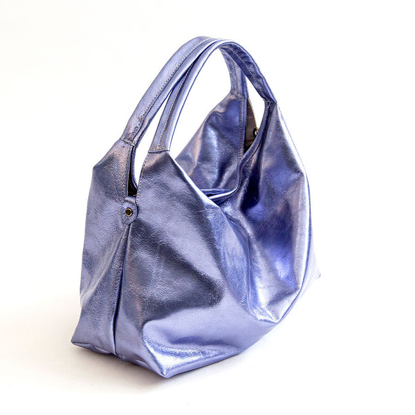 ELSA M - Wisteria laminated leather bag