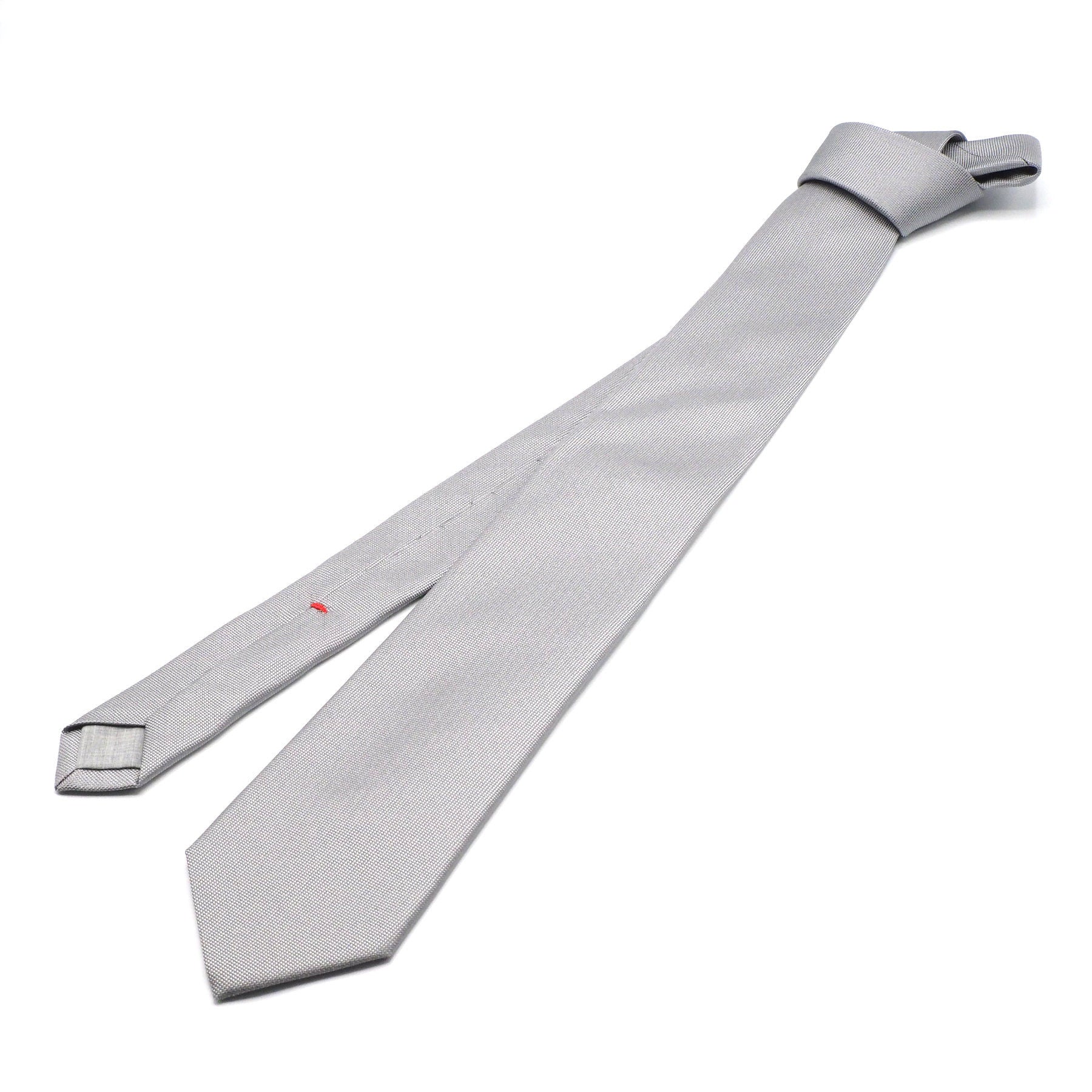 Gray silk tie