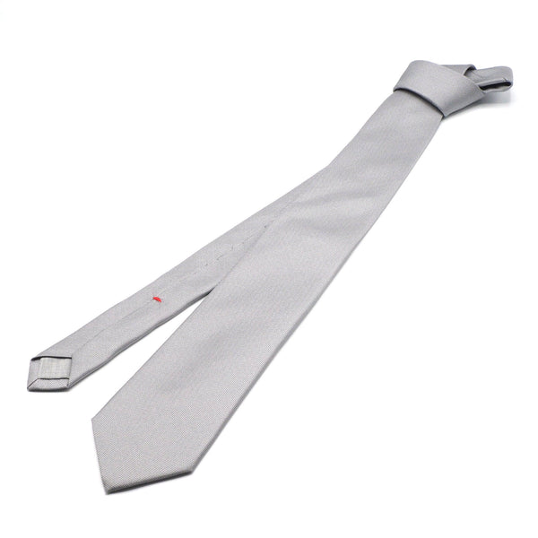 Gray silk tie