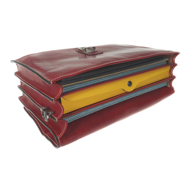 Borsa da lavoro 24Ore Portadocumenti da Uomo Cartella in pelle - 40x29x13 Cm - G906