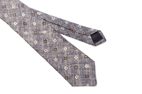 Grey pure wool tie
