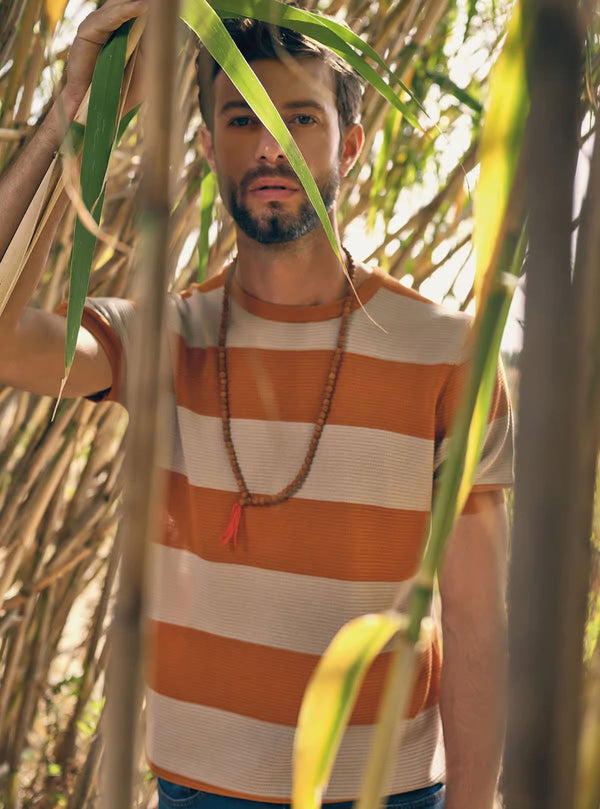 CREW NECK SHORT SLEEVE STRIPED