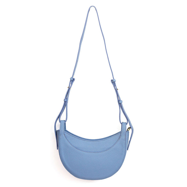 SMILE - Mezzaluna in pelle azzurro