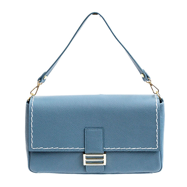 FERNY IT/AM - Postman with stitching in air force blue leather