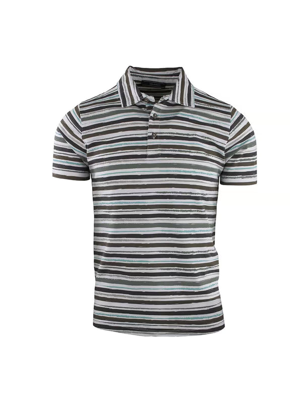 MULTI-STRIPE JERSEY SHORT-SLEEVE POLO