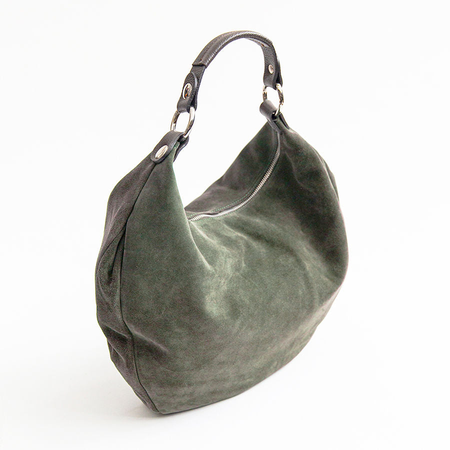NATALIE IT/AM - Sage Green Suede Hobo Bag