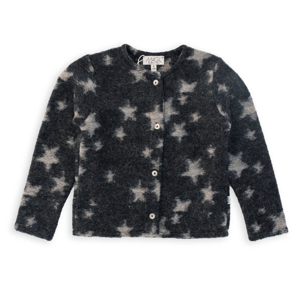 CARDIGAN MAGLINA BLU STELLE LUREX