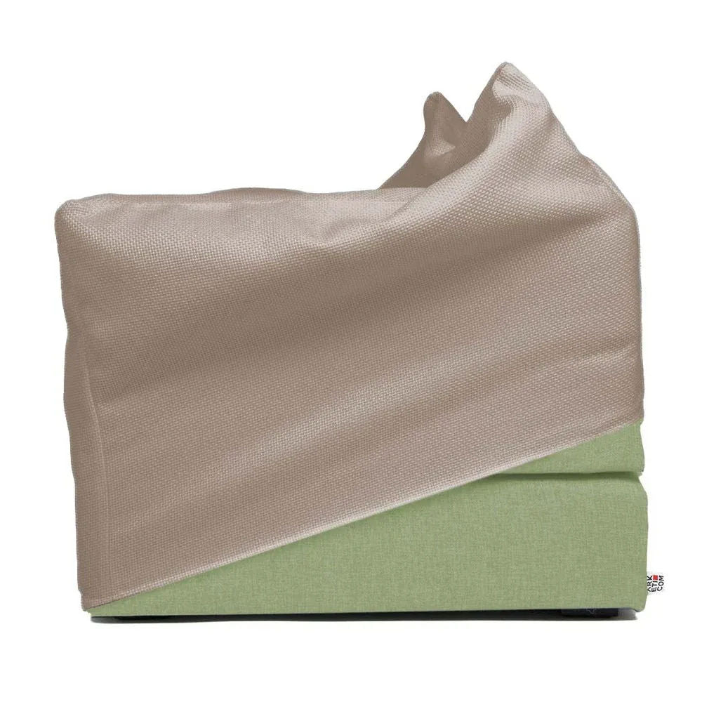 TOUF GREEN, Pouf Bed Green Base and Pouf Cover 70x63