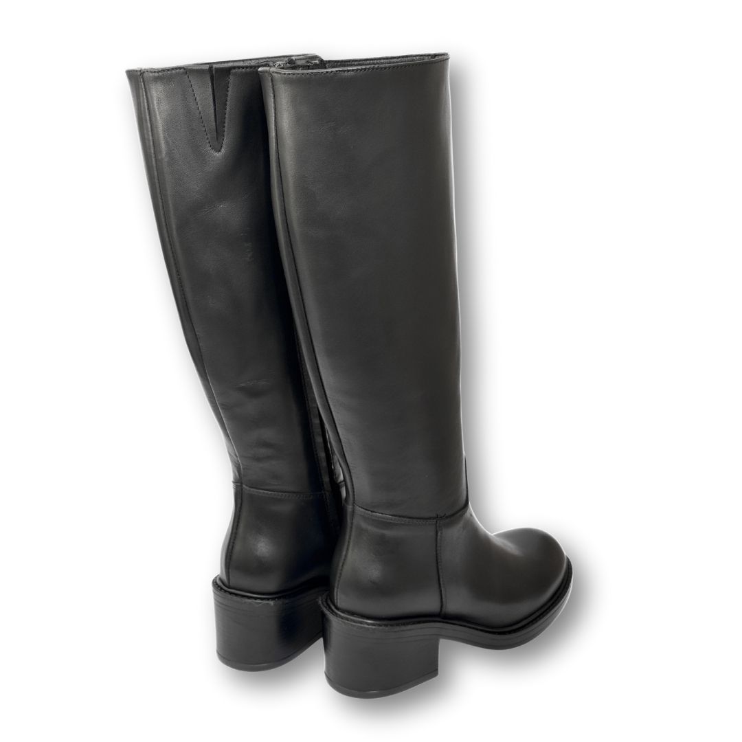 MastroDomenico Women's Handmade High Boots - Black 