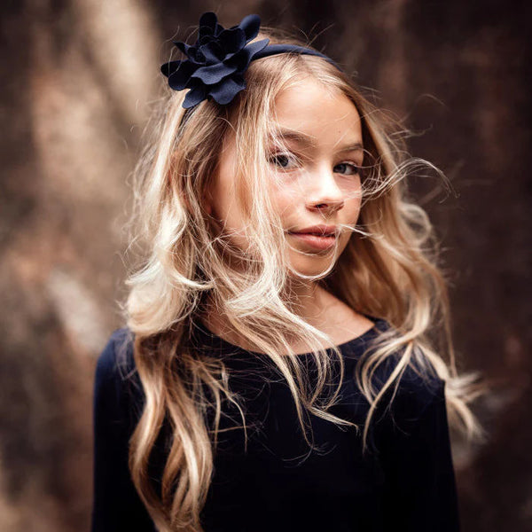 BLUE FLOWER HEADBAND